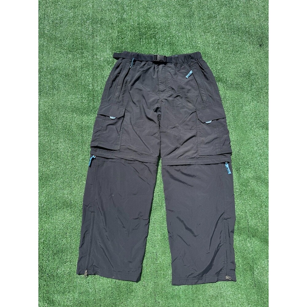 Vintage Abercrombie Nylon Track Pants Small Navy Blue Straight Baggy 90s